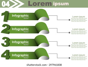 infographics elements of abstract 3d paper