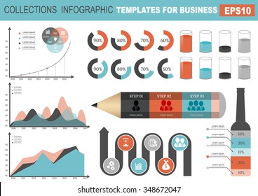 Infographics elements banner design for business. Vector illustration