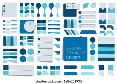 Infographics elements. Big set of stickers, arrows, pointers.