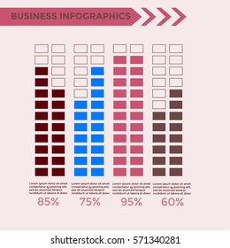 Infographics Elements - business vector illustration for presentation, booklet, website, blog, workflow layout, brochure, banner, card, step up options, web design, poster, flyer, timeline.