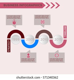 Infographics Elements - business vector illustration for presentation, booklet, website, blog, workflow layout, brochure, banner, card, step up options, web design, poster, flyer, timeline.