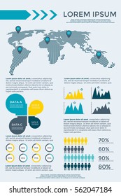 Infographics Elements Collection - business vector illustration for presentation, booklet, website, blog, workflow layout, brochure, banner, card, step up options, web design, poster, flyer, timeline.