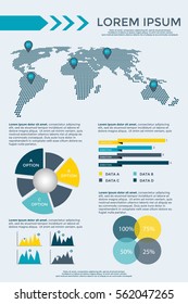 Infographics Elements Collection - business vector illustration for presentation, booklet, website, blog, workflow layout, brochure, banner, card, step up options, web design, poster, flyer, timeline.