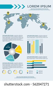 Infographics Elements Collection - business vector illustration for presentation, booklet, website, blog, workflow layout, brochure, banner, card, step up options, web design, poster, flyer, timeline.