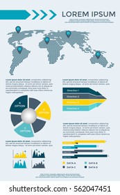 Infographics Elements Collection - business vector illustration for presentation, booklet, website, blog, workflow layout, brochure, banner, card, step up options, web design, poster, flyer, timeline.