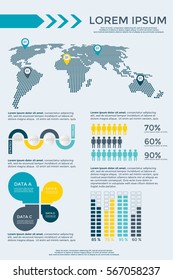 Infographics Elements Collection - business vector illustration for presentation, booklet, website, blog, workflow layout, brochure, banner, card, step up options, web design, poster, flyer, timeline.
