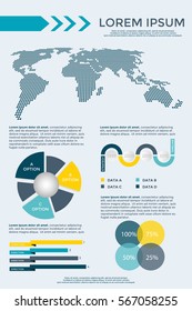 Infographics Elements Collection - business vector illustration for presentation, booklet, website, blog, workflow layout, brochure, banner, card, step up options, web design, poster, flyer, timeline.