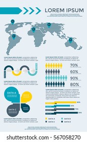 Infographics Elements Collection - business vector illustration for presentation, booklet, website, blog, workflow layout, brochure, banner, card, step up options, web design, poster, flyer, timeline.