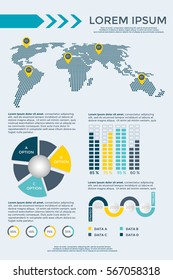 Infographics Elements Collection - business vector illustration for presentation, booklet, website, blog, workflow layout, brochure, banner, card, step up options, web design, poster, flyer, timeline.