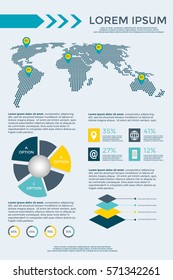 Infographics Elements Collection - business vector illustration for presentation, booklet, website, blog, workflow layout, brochure, banner, card, step up options, web design, poster, flyer, timeline.