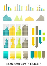 Infographics elements. Collection of charts and speech bubbles.