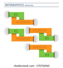 Infographics elements. Design template. Graphic or website colorful layout with space for text. Vector illustration