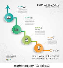Infographics elements diagram with 4 steps, options, Vector illustration, Circles 3d icon, presentation,  advertisment, Process chart, business flyer, banner design, web design, timeline, silde