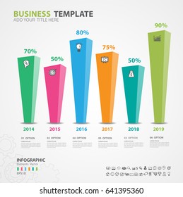 Infographics elements diagram with 6 steps, options, Vector illustration, Rectangular 3d icon, presentation,  advertisment, Process chart, business flyer, banner design, web design, timeline, silde