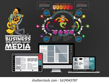 Infographics elements for digital corporate brochures. Vector business concept
