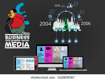 Infographics elements for digital corporate brochures. Vector business concept