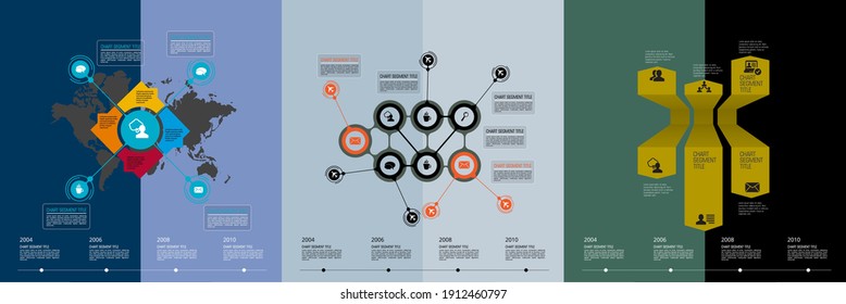 Infografiken für digitale Unternehmensbroschüren. Geschäftskonzept des Vektorsektors
