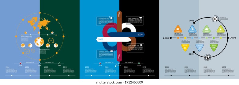 Infographics elements for digital corporate brochures. Vector business concept
