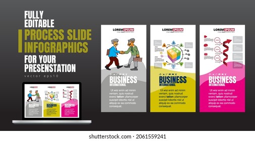 Elementos de infografía para folletos corporativos digitales. Concepto de negocio de vectores