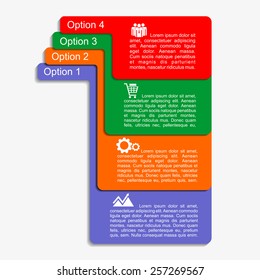 Infographics with elements and icons. Vector illustration Eps 8.
