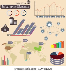 Infographics elements. Industry symbols. For you design