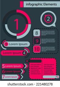 Infographics elements - kit 1 - for presentation, sites and others works.