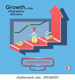 infographics elements for layout, banner, number,step,options,growth rate,arrow contain EPS10 format . 