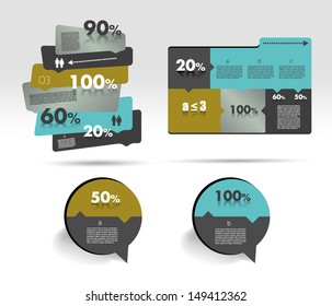 Infographics elements. Modern diagrams and charts.