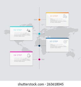  infographics elements in modern flat business style. Can be used for info graphics, graphic or website layout vector, numbered banners, diagram, flyer, corporate report, marketing etc, web.