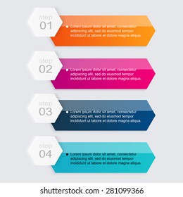 Infographics elements in modern flat business style. Can be used for info graphics, graphic or website layout vector, numbered banners, diagram, flyer, corporate report, marketing etc, web.