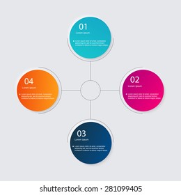 Infographics elements in modern flat business style. Can be used for info graphics, graphic or website layout vector, numbered banners, diagram, flyer, corporate report, marketing etc, web.