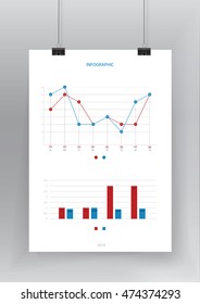 infographics elements in modern flat business style. Vector illustrations of modern info graphics. Use in website, flyer, corporate report, presentation, advertising, marketing etc.