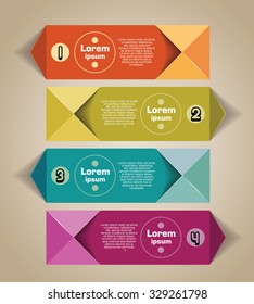 Infographics elements. Origami style. Open envelope