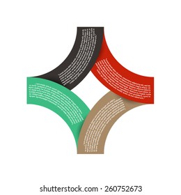  Infographics elements. Origami style. Vector illustration for workflow layout, diagram, number and step up options, web design.