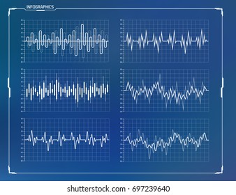 Infographics Elements Set for HUD Sci-Fi Interfaces