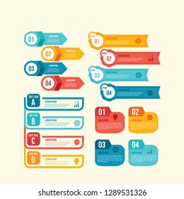 Infographics Elements Set Vector Graphic Download Template Modern