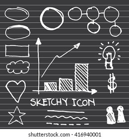 infographics elements sketching vector illustration