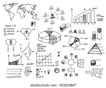 infographics elements sketching vector illustration