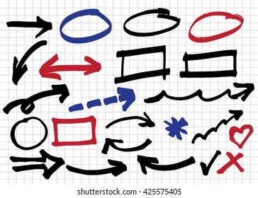 infographics elements sketching vector illustration