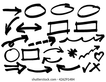 infographics elements sketching vector illustration