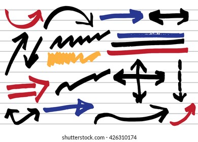 infographics elements sketching vector illustration