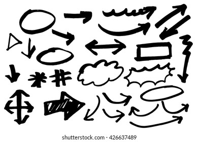 infographics elements sketching vector illustration