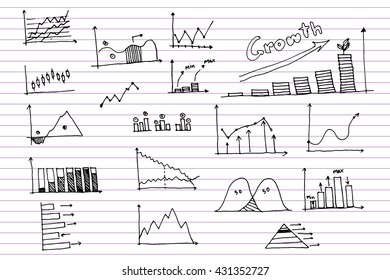 infographics elements sketching vector illustration