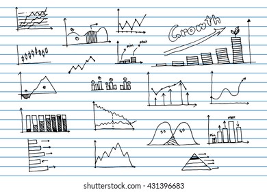 infographics elements sketching vector illustration