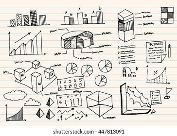 infographics elements sketching vector illustration