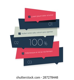 Infographics Elements. Square tab, flowchart, box diagram.