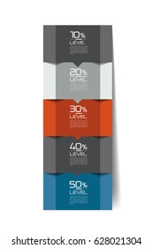 Infographics Elements. Square tab, flowchart, box diagram.