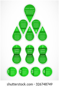 Infographics elements step by step. Vector template for presentation