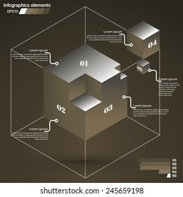Infographics elements, template
