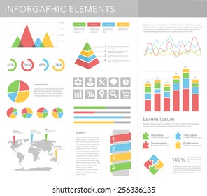Infographics elements vector set